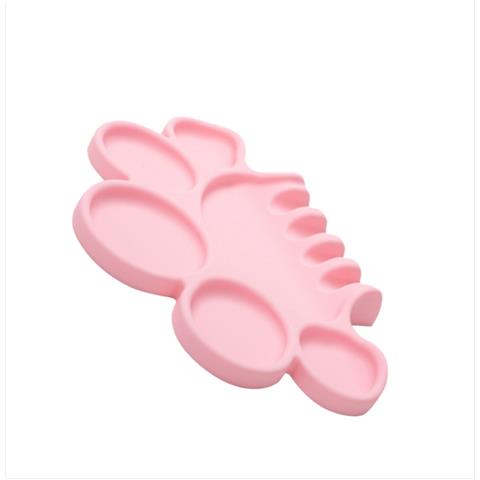 Tavolozza In Silicone Per Trucco Con Porta Pennelli, Tavolozza Per Nail Art E Acquerelli Pink - Foto 2