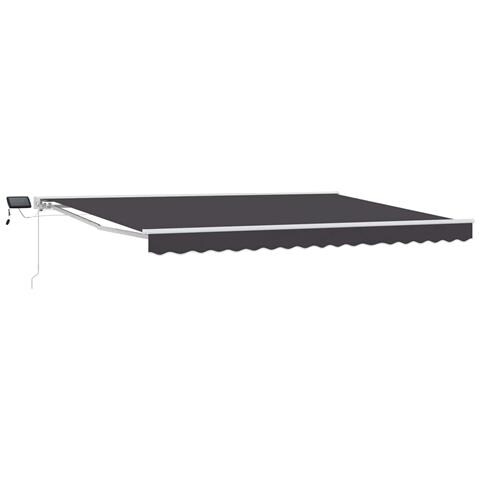Cornice per Tenda Manuale con LED Antracite 4 x 2 m - Foto 1