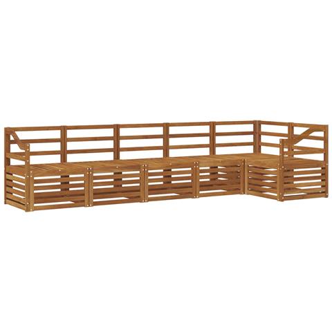 Set divani 6 pcs Naturale Legno di Acacia Massello - Foto 1