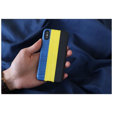 Custodia Per Iphone X /xs, Blu E Nera - Foto 1