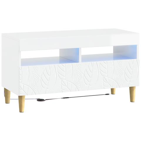 Mobile TV LED Bianco Lucido Legno ingegnerizzato - Foto 1