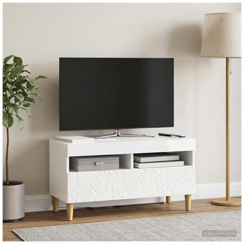 Mobile TV LED Bianco Lucido Legno ingegnerizzato - Foto 2