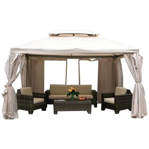 Gazebo in Alluminio 3 x 4 metri Colore Ecrù - Foto 6