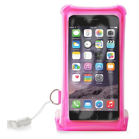 Cust Impermeabile Smartphones+vano Carta Up To 5.1'' Fucsia+tracolla Bianco - Foto 1