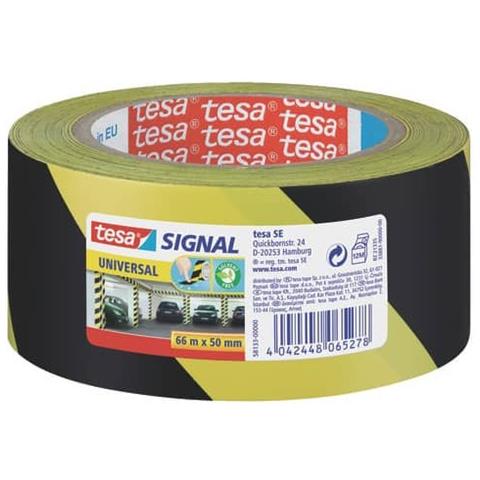 Marking Tape - 50 mm Larghezza x 66 m Lunghezza - Senza solventi - Dispenser No - 1 Rullo - Giallo, Nero - Foto 3