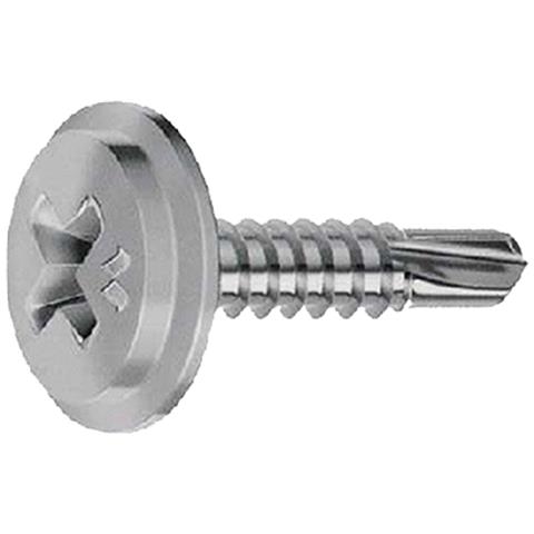 Set 500 Vite Perforante Zincatura Bianca Testa Piatta 4,2x16 E-100 Bulloneria-viteria - Foto 6