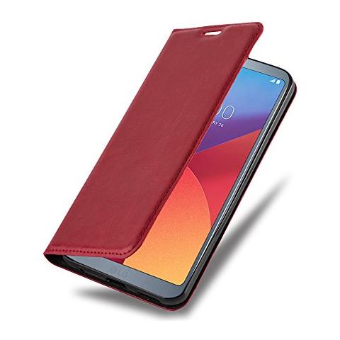 Cadorabo Custodia Compatibile Con Lg G6 In Rosso Mela - Coperchio Protettiva Con Chiusura Magnetica, Funzione Stand E Tasca Per Le Carte - Foto 2