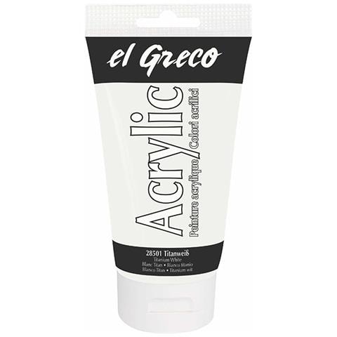 Colore Acrilico El Greco 150 Ml Bianco Di Titanio - Foto 1