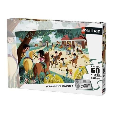 Nathan 86626 - Puzzle ""benvenuti Al Centro Equestri"" 60 Pezzi - Foto 3