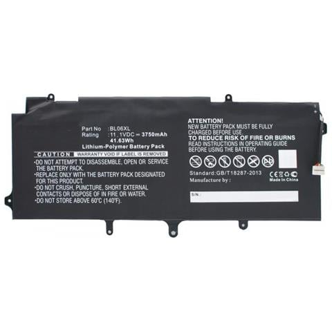 Mbxhp-ba0157 Ricambio Per Laptop Batteria (laptop Battery For Hp 42wh - Li-pol 11.1v 3750mah Black, - 42wh Li- - Foto 1