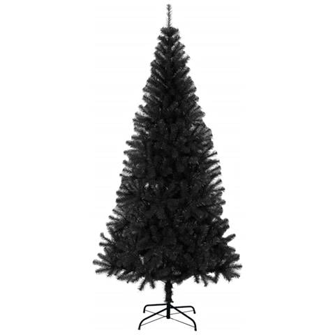 Albero di Natale Artificiale Sottile con Base Nero 180 cm PVC - Foto 6