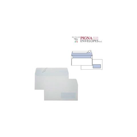 500 Buste Bianche 110x230mm C / finestra 90gr Stampa Laser Silver 90 Strip - Foto 1