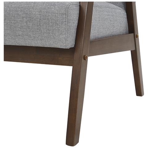 Divano A 2 Posti In Tessuto Grigio Asnes - Foto 14