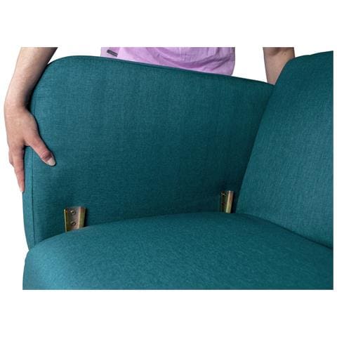 Samira Divano Letto Clic Clac In Tessuto Blu Petrolio, Divano