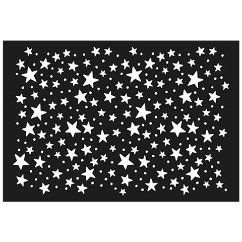 Stencil Di Plastica 15 X 10 Cm - Stelle - Foto 1