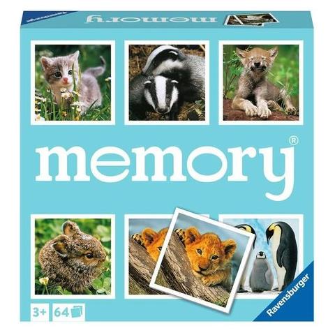 Memory Animal Babies, Puppies, Family Memory Game, età consigliata 3+, RVB20879 - Foto 1