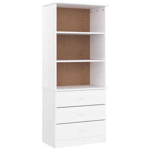 VidaXL Libreria Bianca 40x24x109 Cm In Truciolato, Resistente All'Umidità, Per Soggiorno O Ufficio - 3