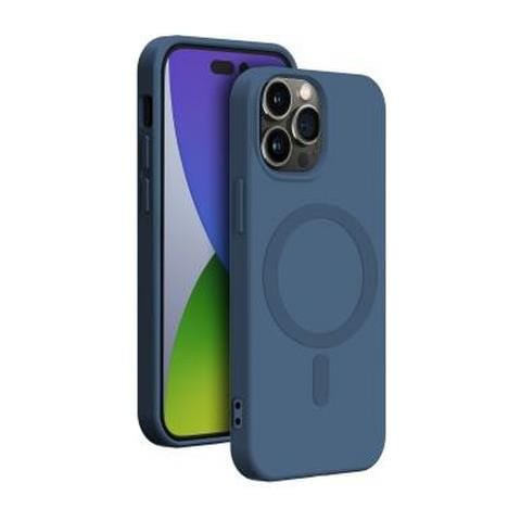 Cover Per Iphone 14 Pro Max In Silicone Compatibile Con Magsafe, Blu - Foto 1