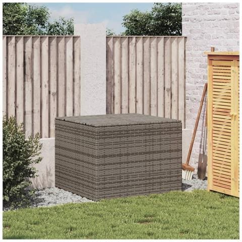 Contenitore Da Giardino Grigio 291l In Polyrattan - Foto 3
