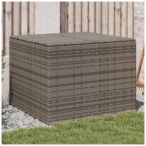 Contenitore Da Giardino Grigio 291l In Polyrattan - Foto 1
