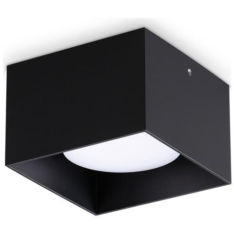 Plafoniera Contemporanea Spike Alluminio Nero 1 Luce Gx53 15w 3000k Ip20 - Foto 1