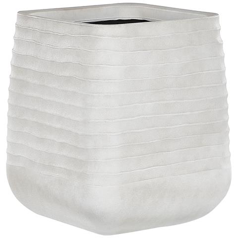 Vaso Per Fiori 50 X 50 X 49 Cm Bianco Sporco Parikia - Foto 2