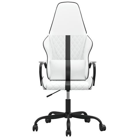 Sedia Da Gaming Massaggiante Nera E Bianca In Similpelle - Foto 3