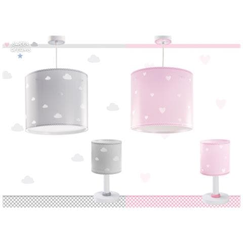 Lampada Da Comodino Per Bambini Sweet Dreams Nuvole Grigio - Foto 4