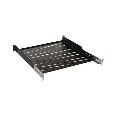 RIPIANO UNIVERSALE PER ARMADIO RACK 19" 1 UNITA' NERO 450MM. 4 ATTACCHI (FRONTALE+POSTERIORE) - LKRIP450LN - Foto 1