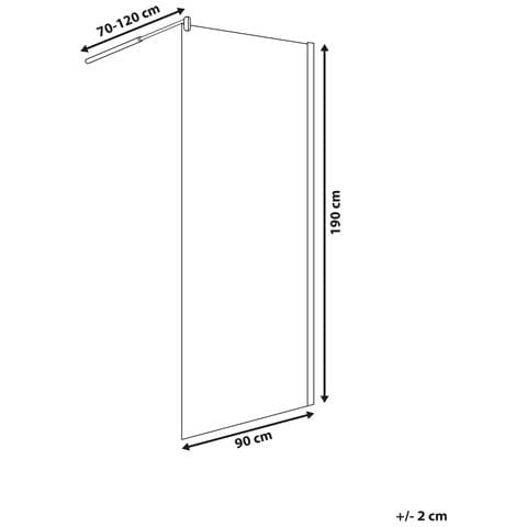 Parete Doccia Ahaus 90 X 190 Cm Argento - Foto 2