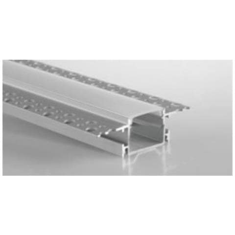 Profilo Per Strip Led Gorizia Silver Completo Di Diffusore Opale E Tappi Laterali 200 X 63 X 18mm - Foto 1