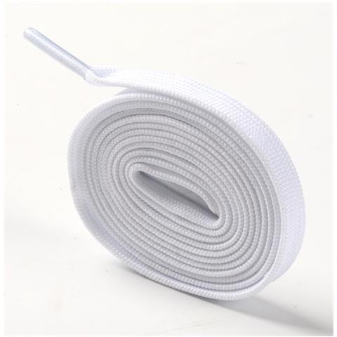 Lacci Piatti In Poliestere E Cotone - 5 Paia White M - Foto 1