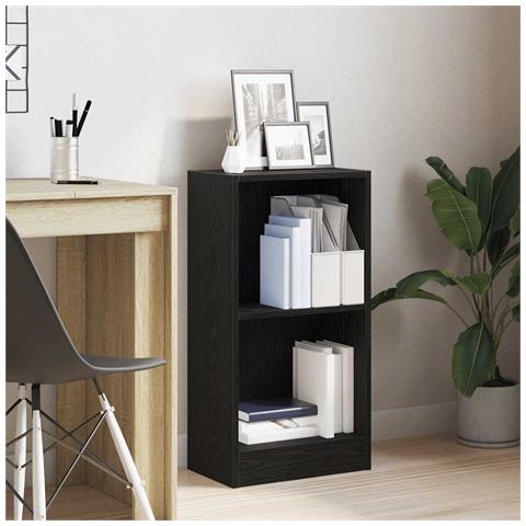 Libreria Rovere Nero 40x24x76 cm in Legno Multistrato - Foto 1