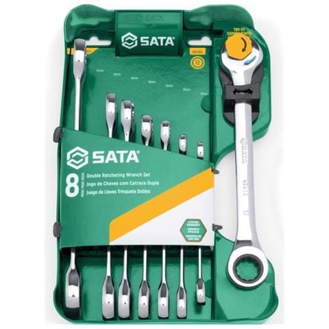 Set Chiavi Metriche A Doppio Cricchetto 8 Pz - Foto 1