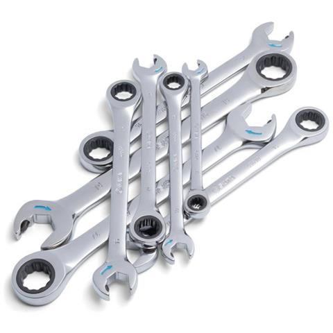 Set Chiavi Metriche A Doppio Cricchetto 8 Pz - Foto 3