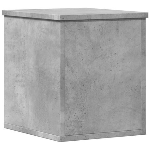 Contenitore Portaoggetti Grigio Cemento 30x35x35cm Truciolato - Foto 2