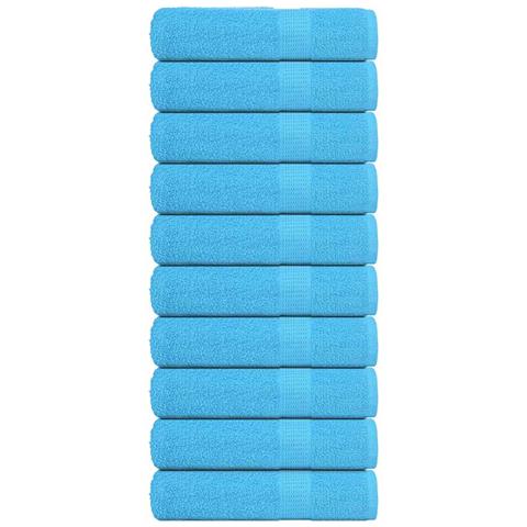 Asciugamani Doccia 10 Pz Turchesi 70x140cm 360 G/m 100% Cotone - Foto 1
