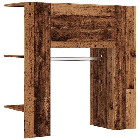Scaffale Ingresso Legno Antico 97,5x37x99 Cm Legno Multistrato - Foto 2