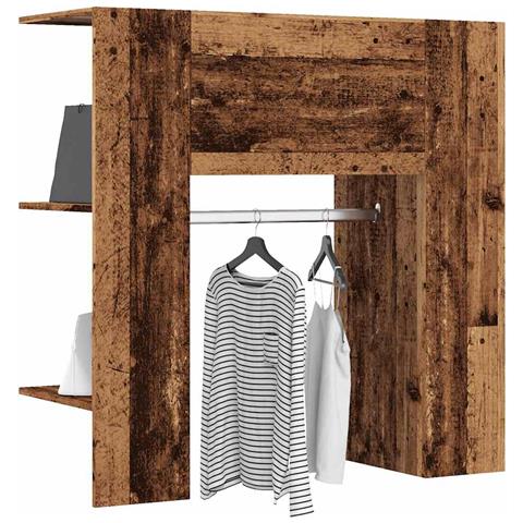 Scaffale Ingresso Legno Antico 97,5x37x99 Cm Legno Multistrato - Foto 1