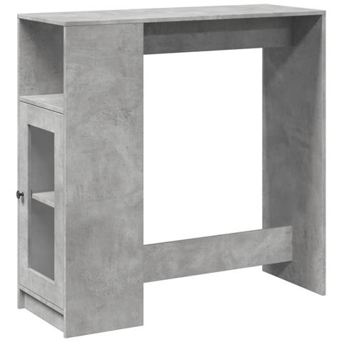 Tavolo Bar Con Rastrelliera Grigio 101x40x103,5 Cm Multistrato - Foto 2