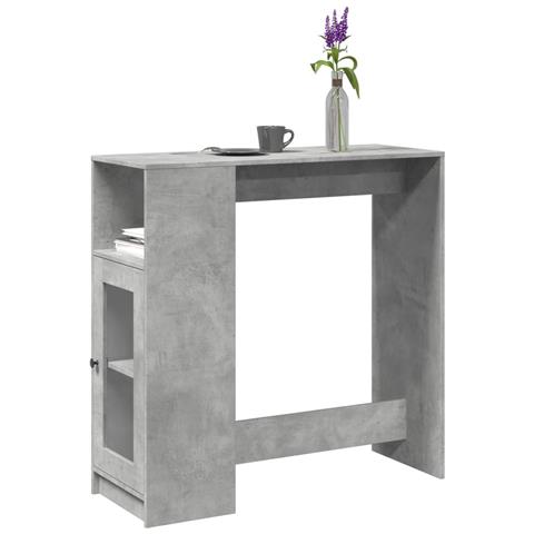 Tavolo Bar Con Rastrelliera Grigio 101x40x103,5 Cm Multistrato - Foto 1