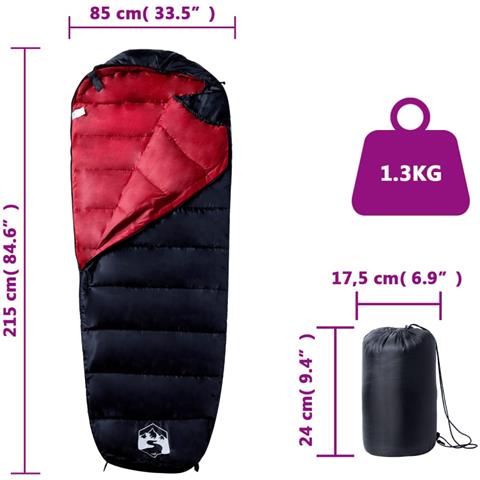 Sacco a Pelo Mummia da Campeggio per Adulti 3 Stagioni - Foto 5