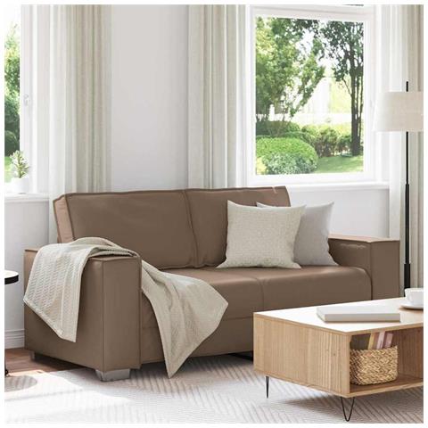 Divano a due posti  Cappuccino 140 cm in finta pelle - Foto 2