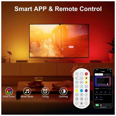Kit Di Retroilluminazione Tv Led Usb Da 5 M Per Tv Da 65-75 Pollici - Foto 2