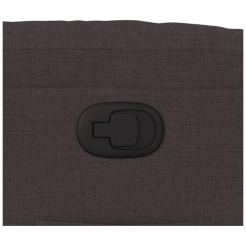 Poltrona Reclinabile Marrone Scuro in Tessuto - Foto 9