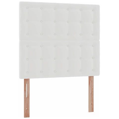 Letto Pouf con Materasso Bianco 90x200 cm Similpelle - Foto 9