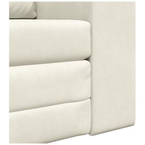 Divano Letto 2-in-1 Panna 98x71x83 cm Velour - Foto 9