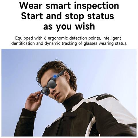 Occhiali Ai Intelligenti (montatura Nera) Con Videocamera Hd E Assistente Vocale Transparent - Foto 7
