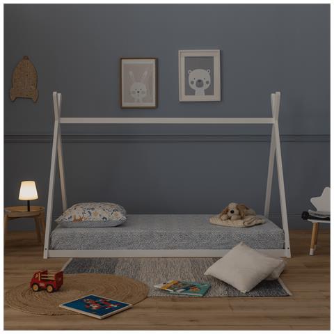 Teepee Letto Per Bambini 190x90cm Bianco Valentin - Foto 6
