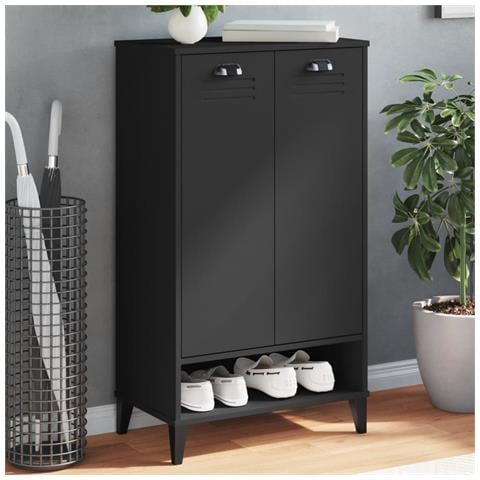 Scarpiera VIKEN Nera in Legno Massello di Pino - Foto 2